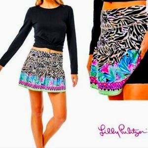 Lilly Pulitzer Skort Gardenia Skort Onyx Can You Zee Me! Size S EUC